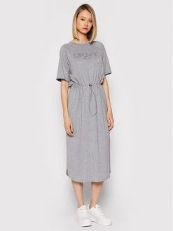 Το φθηνότερο 😍 DKNY Γυναίκες Καθημερινά Φορέματα Φόρεμα καθημερινό P1FTCEGQ Γκρι Regular Fit 😀