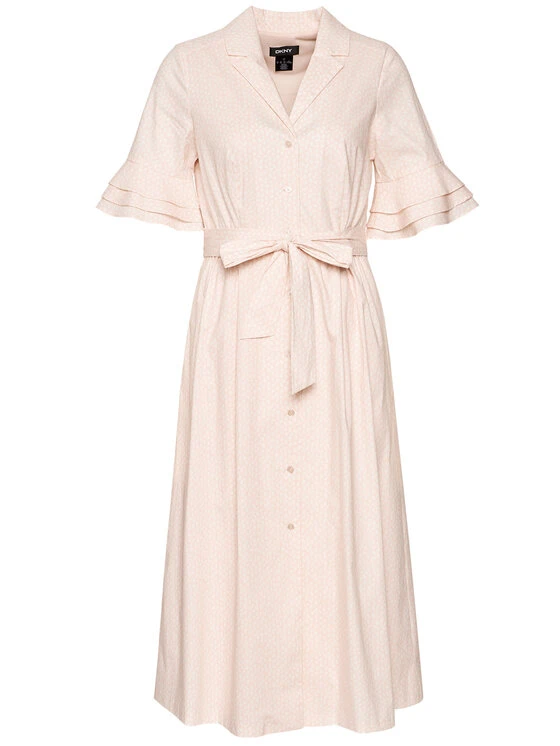 Φτηνός ✨ DKNY Γυναίκες Φορέματα σε Στυλ Πουκάμισο & Σεμιζιέ Φόρεμα πουκάμισο DD1B3361 Ροζ Regular Fit ✨ - Image 5