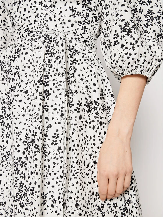 Νέος ✨ DKNY Γυναίκες Φορέματα σε Στυλ Πουκάμισο & Σεμιζιέ Φόρεμα πουκάμισο DD1AM347 Λευκό Regular Fit 😍 - Image 4