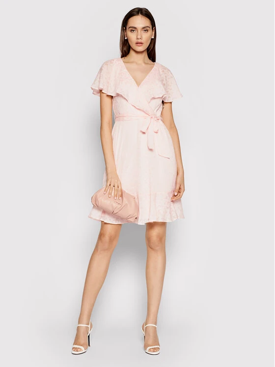 Πολύ καλή προσφορά 🔔 DKNY Γυναίκες Καλοκαιρινά Φορέματα Φόρεμα καλοκαιρινό DD1BE436 Ροζ Regular Fit 💯 - Image 2