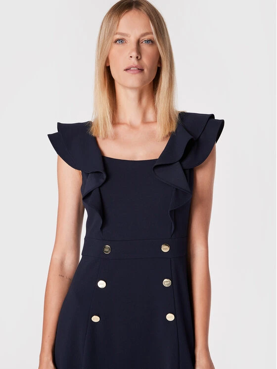 Εξοδος 😀 DKNY Γυναίκες Κοκτέιλ Φορέματα Φόρεμα κοκτέιλ DD2E1557 Σκούρο μπλε Regular Fit 🛒 - Image 4