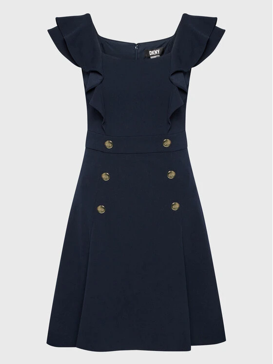 Εξοδος 😀 DKNY Γυναίκες Κοκτέιλ Φορέματα Φόρεμα κοκτέιλ DD2E1557 Σκούρο μπλε Regular Fit 🛒 - Image 5