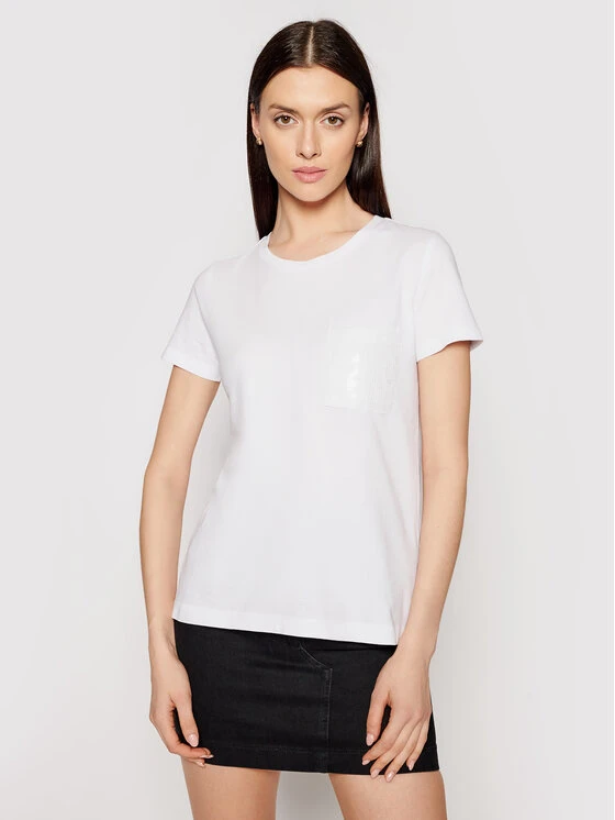 Καλύτερη πώληση ❤️ DKNY Γυναίκες T-shirts T-Shirt P0RAOC2R Λευκό Regular Fit ⌛
