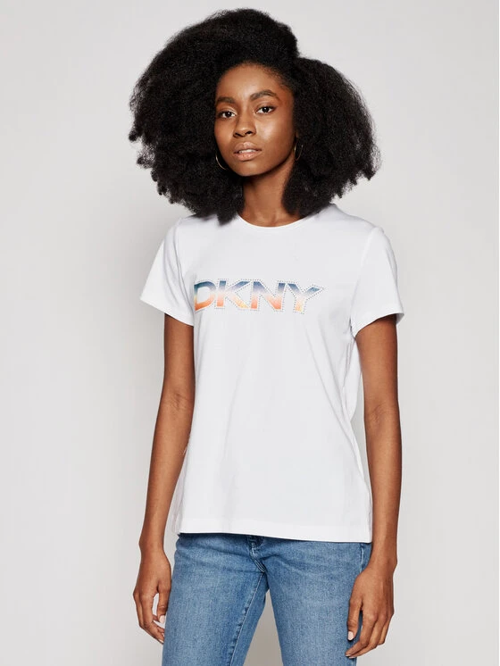 Προώθηση 🛒 DKNY Γυναίκες T-shirts T-Shirt P1AVZDNA Λευκό Regular Fit 🤩