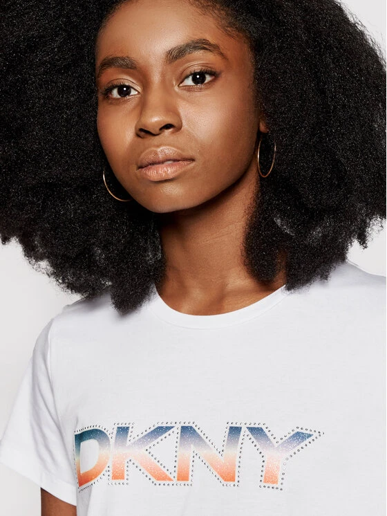 Προώθηση 🛒 DKNY Γυναίκες T-shirts T-Shirt P1AVZDNA Λευκό Regular Fit 🤩 - Image 4