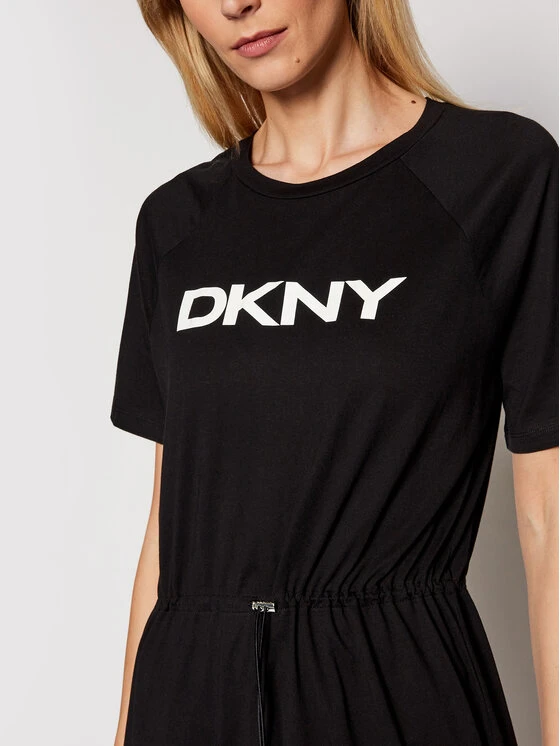 Εκπτωση ⭐ DKNY Γυναίκες Καθημερινά Φορέματα Φόρεμα καθημερινό P1BD7EGQ Μαύρο Regular Fit 💯 - Image 4