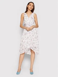 Ολοκαίνουργιο ✔️ DKNY Γυναίκες Καλοκαιρινά Φορέματα Φόρεμα καλοκαιρινό DD0BY576 Λευκό Regular Fit 😀