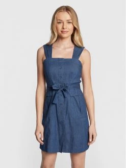 Το φθηνότερο 🛒 DKNY Γυναίκες Καθημερινά Φορέματα Φόρεμα καθημερινό DD2E3882 Μπλε Regular Fit 🎁