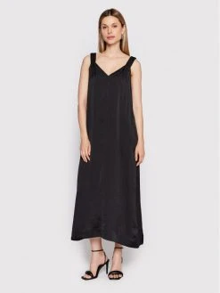 Συμφωνίες 😍 DKNY Γυναίκες Καθημερινά Φορέματα Φόρεμα καθημερινό P2DBTN10 Μαύρο Regular Fit ✔️