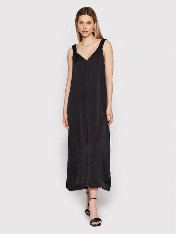 Συμφωνίες 😍 DKNY Γυναίκες Καθημερινά Φορέματα Φόρεμα καθημερινό P2DBTN10 Μαύρο Regular Fit ✔️ - Image 2