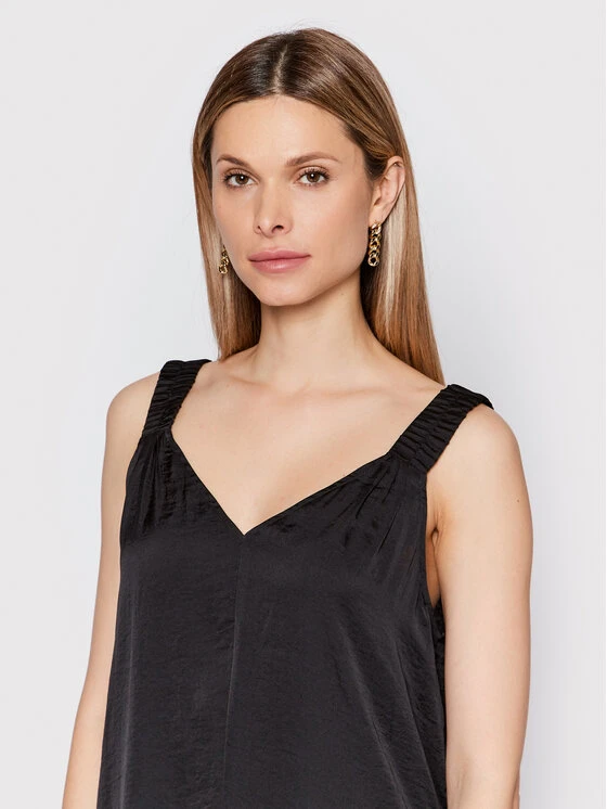 Συμφωνίες 😍 DKNY Γυναίκες Καθημερινά Φορέματα Φόρεμα καθημερινό P2DBTN10 Μαύρο Regular Fit ✔️ - Image 4