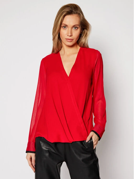 ΧΟΝΔΡΙΚΟ ΕΜΠΟΡΙΟ 👍 DKNY Γυναίκες Μπλουζάκια Μπλουζάκι P0JA6CMH Κόκκινο Regular Fit 🎁