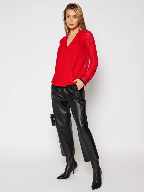 ΧΟΝΔΡΙΚΟ ΕΜΠΟΡΙΟ 👍 DKNY Γυναίκες Μπλουζάκια Μπλουζάκι P0JA6CMH Κόκκινο Regular Fit 🎁 - Image 2