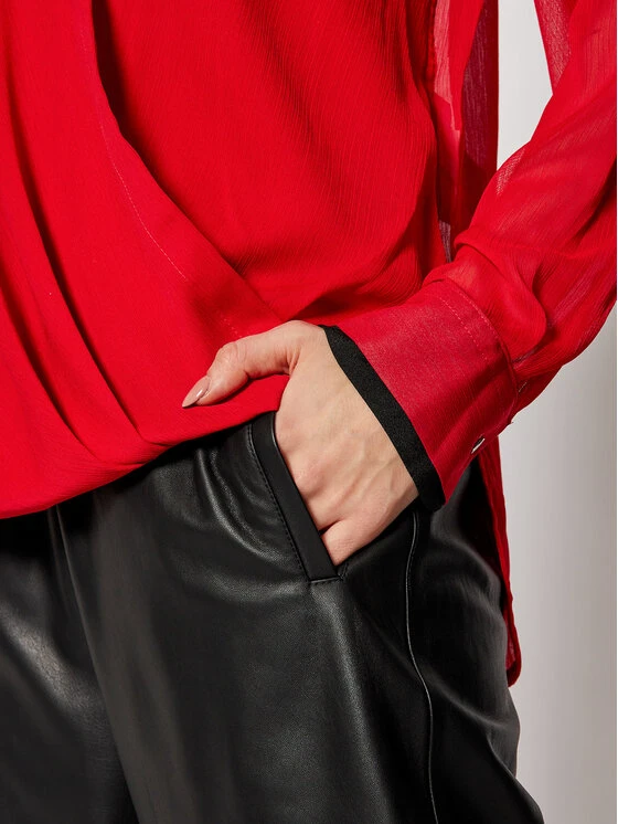 ΧΟΝΔΡΙΚΟ ΕΜΠΟΡΙΟ 👍 DKNY Γυναίκες Μπλουζάκια Μπλουζάκι P0JA6CMH Κόκκινο Regular Fit 🎁 - Image 4