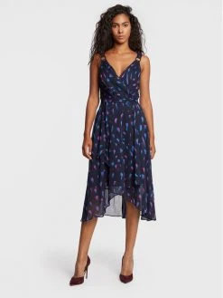 Εξοδος 🌟 DKNY Γυναίκες Καλοκαιρινά Φορέματα Φόρεμα καλοκαιρινό DD2ER859 Σκούρο μπλε Regular Fit ✔️