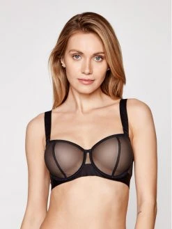 Προϋπολογισμός 🌟 DKNY Γυναίκες Με Μπανέλα Σουτιέν Bardot DK4939 Μαύρο ⌛