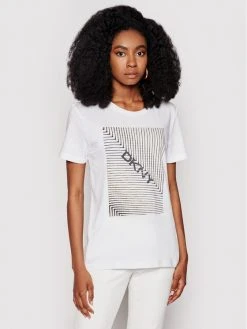 Εκπτωση ⭐ DKNY Γυναίκες T-shirts T-Shirt P0EBWCNA Λευκό Regular Fit ✨