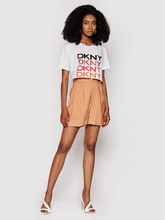 Τοπ 10 😀 DKNY Γυναίκες T-shirts T-Shirt P0EF7CNA Λευκό Regular Fit 🎉 - Image 2