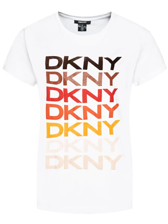 Τοπ 10 😀 DKNY Γυναίκες T-shirts T-Shirt P0EF7CNA Λευκό Regular Fit 🎉 - Image 5