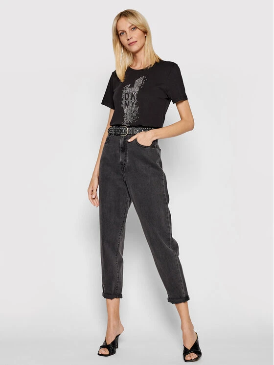 Προϋπολογισμός 🔔 DKNY Γυναίκες T-shirts T-Shirt P02M9CNA Μαύρο Regular Fit 🧨 - Image 2