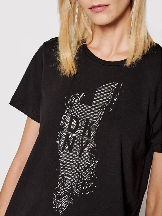 Προϋπολογισμός 🔔 DKNY Γυναίκες T-shirts T-Shirt P02M9CNA Μαύρο Regular Fit 🧨 - Image 4