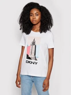 Αγορά 🧨 DKNY Γυναίκες T-shirts T-Shirt P0DBGCNA Λευκό Regular Fit 🔥