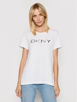 ΧΟΝΔΡΙΚΟ ΕΜΠΟΡΙΟ 🔔 DKNY Γυναίκες T-shirts T-Shirt P0DH7CNA Λευκό Regular Fit ✨