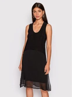 Η καλύτερη συμφωνία 🤩 DKNY Γυναίκες Καλοκαιρινά Φορέματα Φόρεμα καλοκαιρινό P22DAEJR Μαύρο Regular Fit ⌛