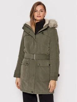 Best Pirce 😀 DKNY Γυναίκες Χειμωνιάτικα Μπουφάν Μπουφάν χειμωνιάτικο DL1MPA26 Πράσινο Regular Fit ✔️