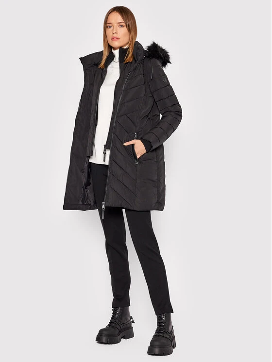 Αγορά ✨ DKNY Γυναίκες Χειμωνιάτικα Μπουφάν Μπουφάν πουπουλένιο DL1MPE70 Μαύρο Regular Fit 🔥 - Image 2