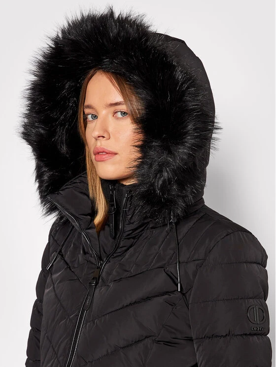 Αγορά ✨ DKNY Γυναίκες Χειμωνιάτικα Μπουφάν Μπουφάν πουπουλένιο DL1MPE70 Μαύρο Regular Fit 🔥 - Image 5