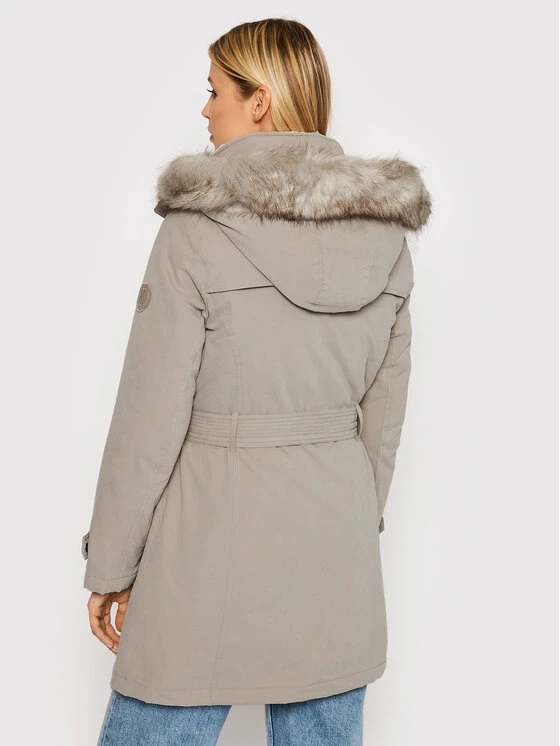 Προώθηση ⌛ DKNY Γυναίκες Χειμωνιάτικα Μπουφάν Μπουφάν χειμωνιάτικο DL1MPA26 Γκρι Regular Fit 🎉 - Image 3