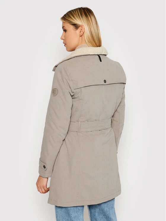 Προώθηση ⌛ DKNY Γυναίκες Χειμωνιάτικα Μπουφάν Μπουφάν χειμωνιάτικο DL1MPA26 Γκρι Regular Fit 🎉 - Image 4