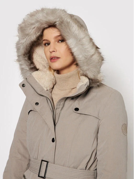 Προώθηση ⌛ DKNY Γυναίκες Χειμωνιάτικα Μπουφάν Μπουφάν χειμωνιάτικο DL1MPA26 Γκρι Regular Fit 🎉 - Image 5