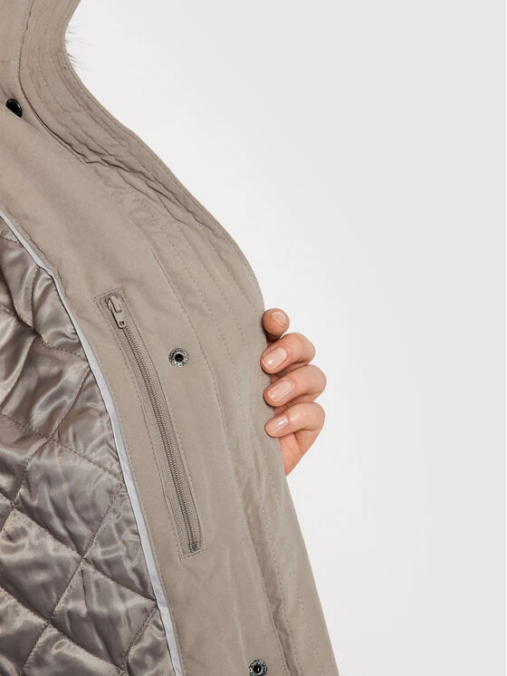 Προώθηση ⌛ DKNY Γυναίκες Χειμωνιάτικα Μπουφάν Μπουφάν χειμωνιάτικο DL1MPA26 Γκρι Regular Fit 🎉 - Image 6