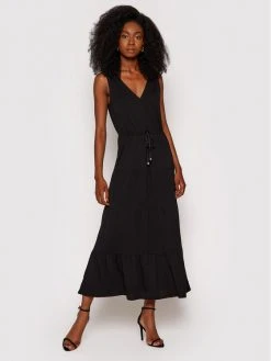 Best Pirce ✨ DKNY Γυναίκες Καλοκαιρινά Φορέματα Φόρεμα καλοκαιρινό P1DD0J27 Μαύρο Regular Fit 😀