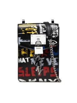 ΧΟΝΔΡΙΚΟ ΕΜΠΟΡΙΟ ⌛ DKNY Γυναίκες Θήκες Κινητού Τηλεφώνου Θήκη κινητού Elissa Ns Phone Cros R14EQ442 Μαύρο 👏