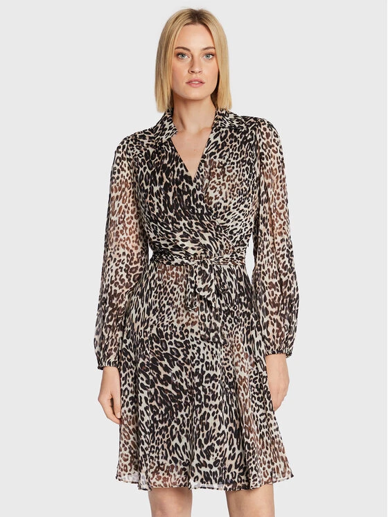 Κουπόνι 😀 DKNY Γυναίκες Καθημερινά Φορέματα Φόρεμα καθημερινό DD2G6447 Μπεζ Regular Fit 😍