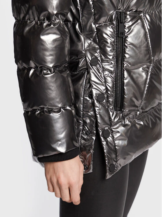 Εκπτωση ⭐ DKNY Γυναίκες Χειμωνιάτικα Μπουφάν Μπουφάν πουπουλένιο DL1MPF63 Ασημί Regular Fit 😍 - Image 5