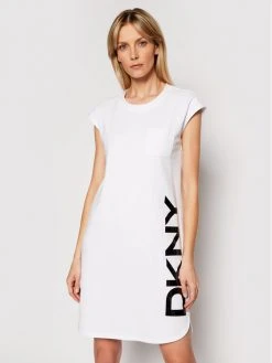 Καλύτερες κριτικές για 👍 DKNY Γυναίκες Πλεκτά Φορέματα Φόρεμα υφασμάτινο P0RD1B2J Λευκό Regular Fit ✔️