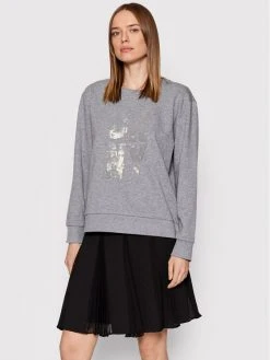 Τοπ 10 ✔️ DKNY Γυναίκες Μπλούζες Χωρίς Φερμουάρ Μπλούζα P1KMAB2R Γκρι Regular Fit ⭐