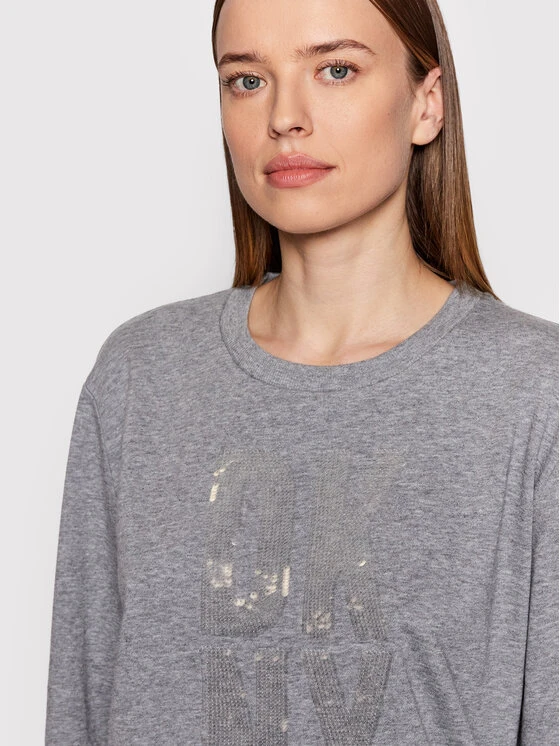 Τοπ 10 ✔️ DKNY Γυναίκες Μπλούζες Χωρίς Φερμουάρ Μπλούζα P1KMAB2R Γκρι Regular Fit ⭐ - Image 4