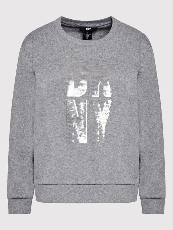 Τοπ 10 ✔️ DKNY Γυναίκες Μπλούζες Χωρίς Φερμουάρ Μπλούζα P1KMAB2R Γκρι Regular Fit ⭐ - Image 5