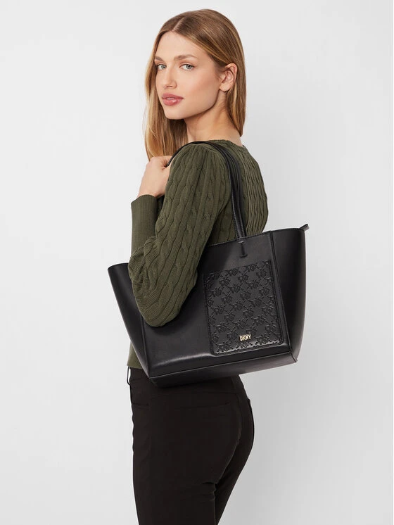 Εξοδος 🌟 DKNY Γυναίκες Τσάντες Shoppers Τσάντα Vida Tote R22AKT05 Μαύρο 😀 - Image 6