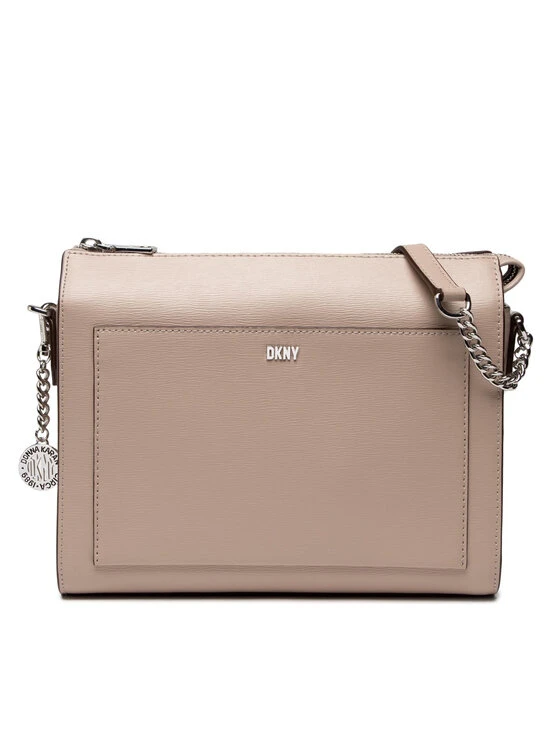 Ολοκαίνουργιο 🌟 DKNY Γυναίκες Τσάντες Χιαστί Τσάντα Bryant Med Box Cbody R74E3005 Μπεζ ✔️