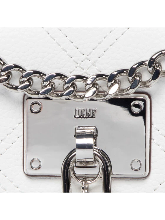 Best Pirce 🎁 DKNY Γυναίκες Τσάντες Βραδινές Τσάντα Elissa Sm Shoulder B R223UC81 Λευκό ⭐ - Image 2