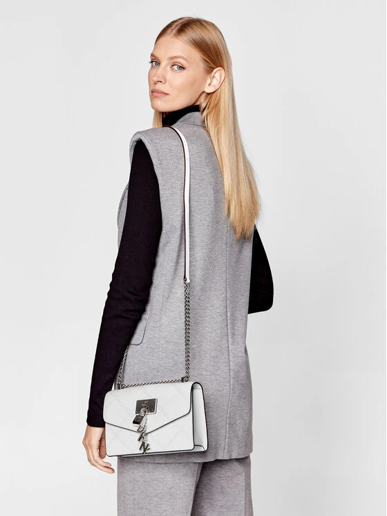 Best Pirce 🎁 DKNY Γυναίκες Τσάντες Βραδινές Τσάντα Elissa Sm Shoulder B R223UC81 Λευκό ⭐ - Image 6