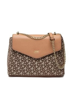 Best Pirce 🔔 DKNY Γυναίκες Τσάντες Βραδινές Τσάντα Frankie Shoulder Bag R223FS55 Καφέ ⭐