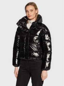 Εξοδος ⌛ DKNY Γυναίκες Χειμωνιάτικα Μπουφάν Μπουφάν πουπουλένιο P2MJ6016 Μαύρο Regular Fit ⭐