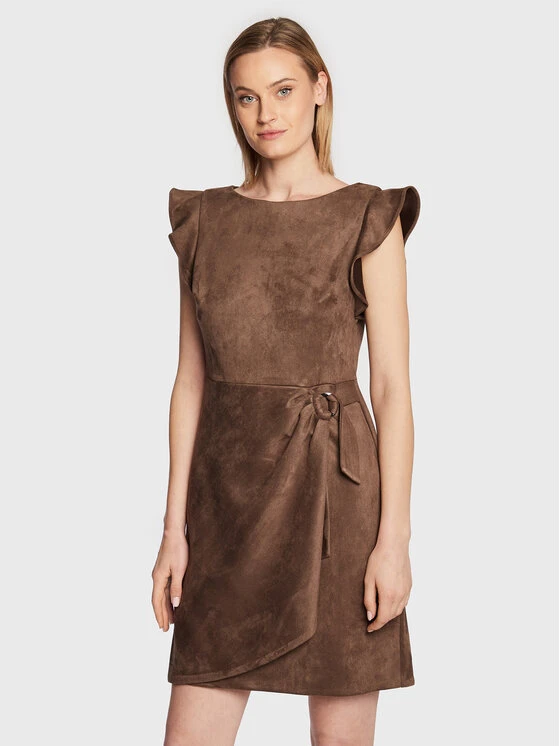 Αγορά 🤩 DKNY Γυναίκες Καθημερινά Φορέματα Φόρεμα καθημερινό DD2G1604 Καφέ Regular Fit 👏